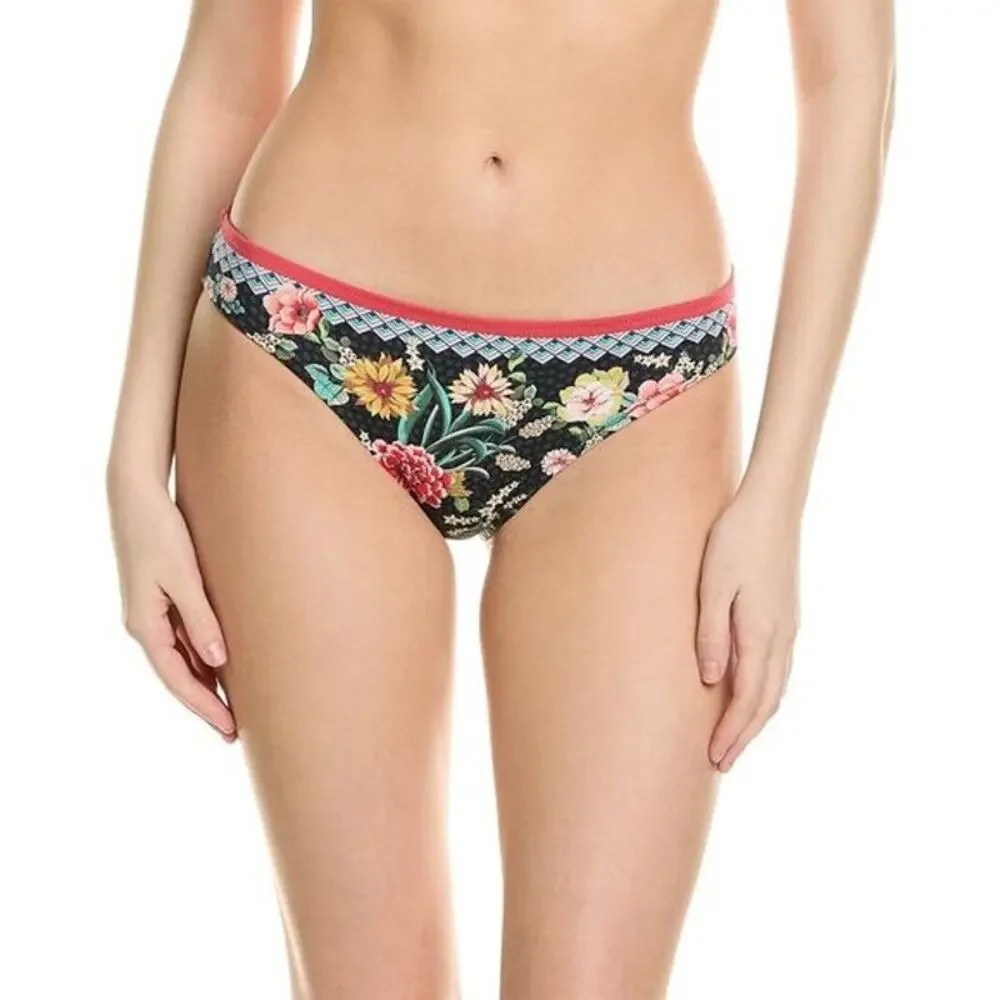 NWT Johnny Was Mia Floral Hipster Swim Bottom Size M